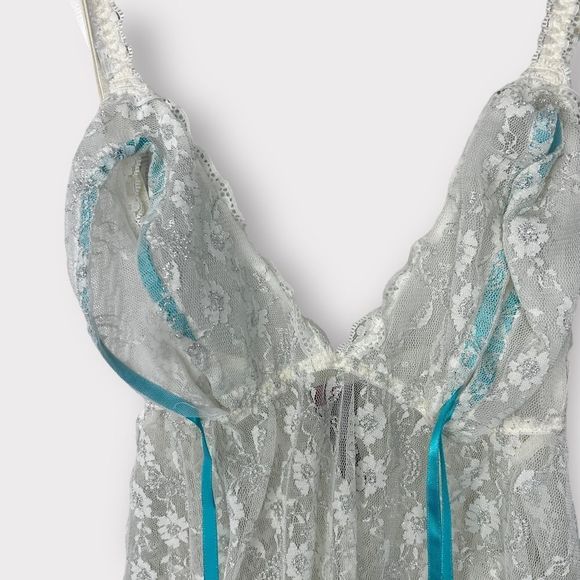 Victoria's Secret Sexy Little Things White Lace Babydoll Top - Women's Size S - Picture 6 of 7